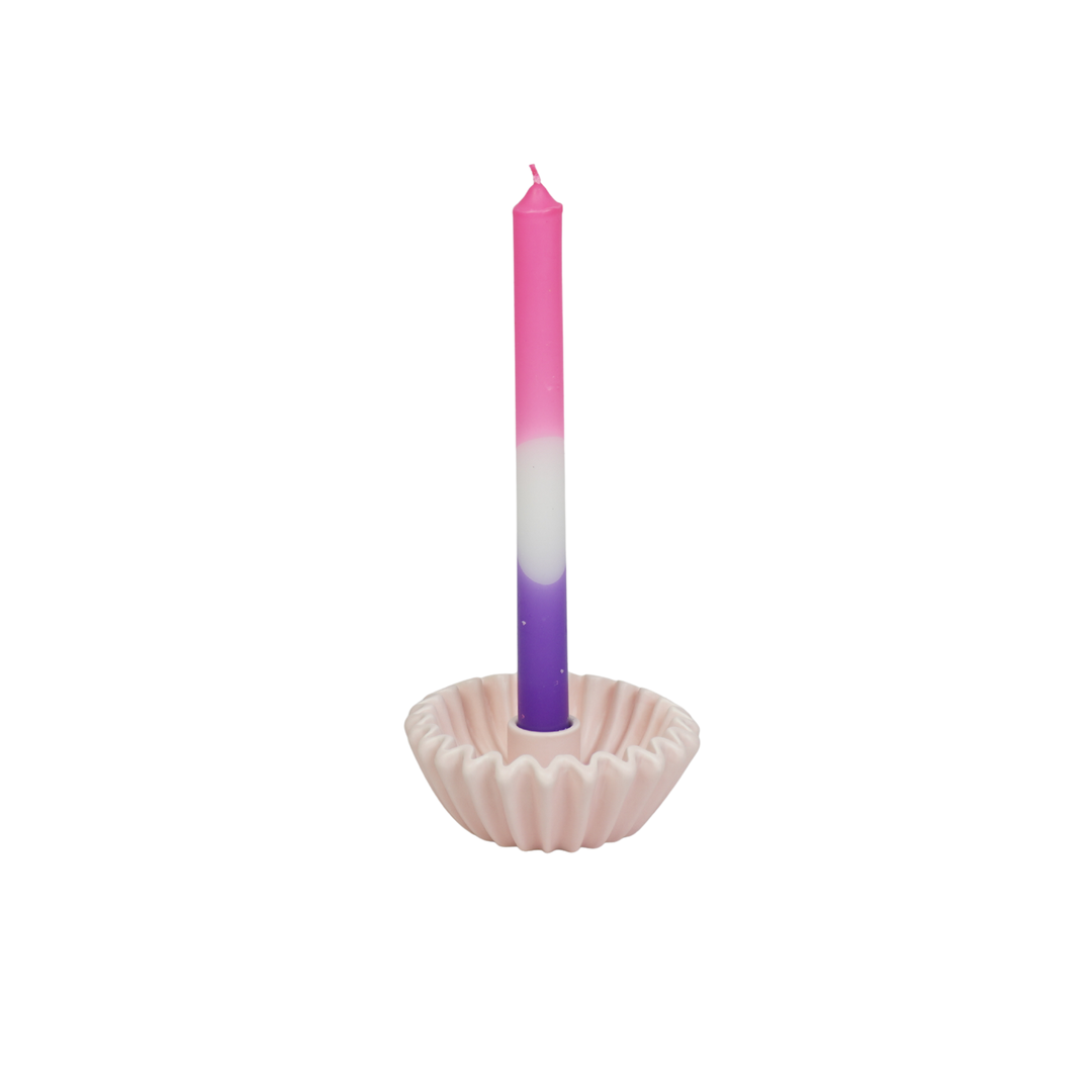 Faltkerzenhalter – Kerzenhalter aus Keramik in Mint oder rosa (12 × 12 × 4,5 cm)