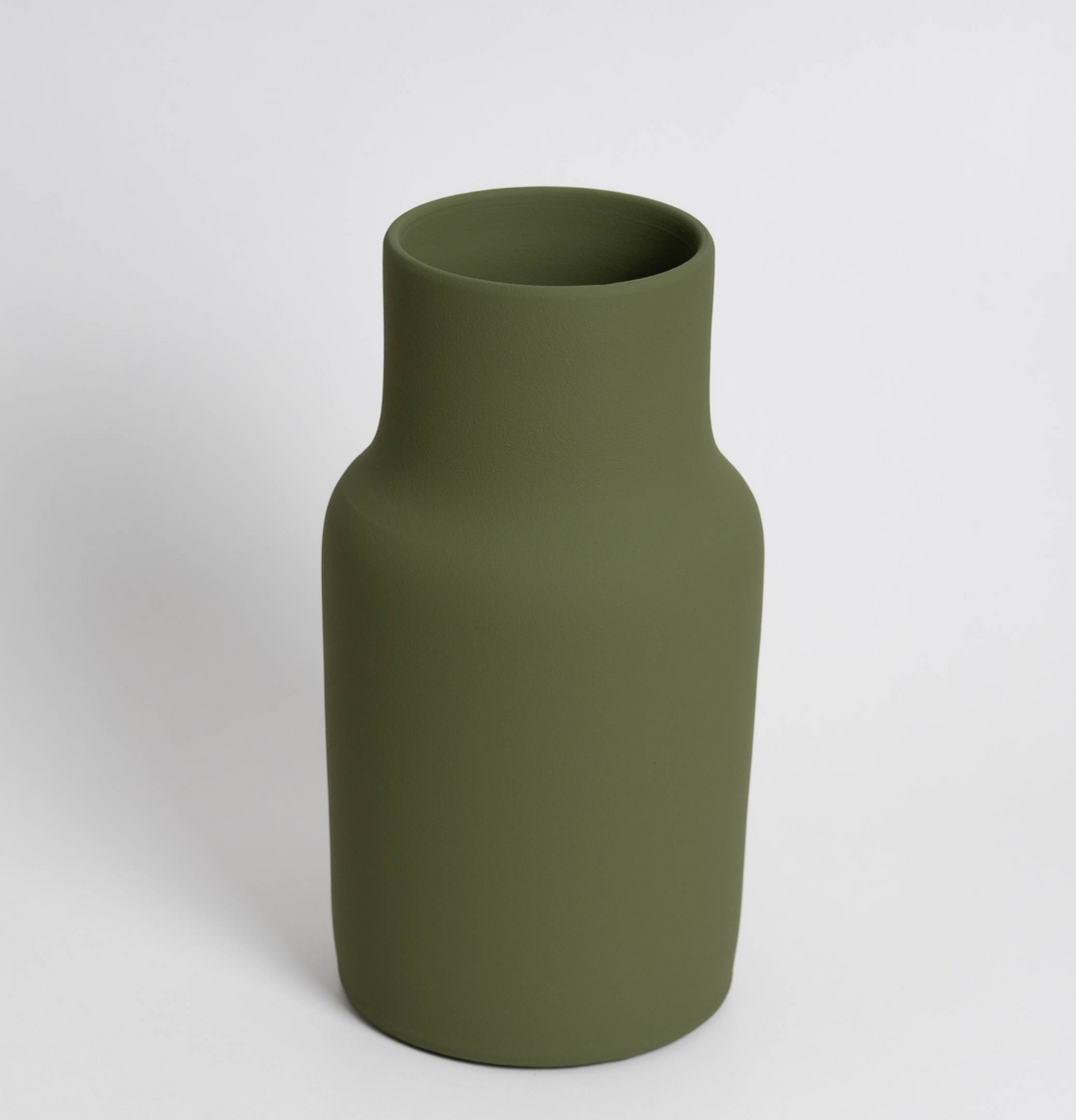 Vase Blanc 01 in olive Grün ø 8 x 25 H cm