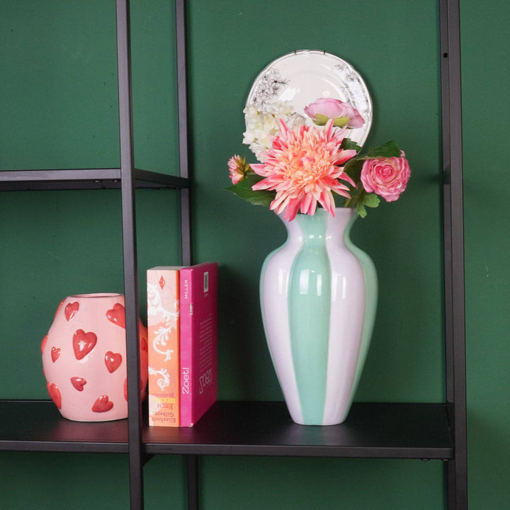 Blumenvase Keramik Flieder Grün 29,5 cm