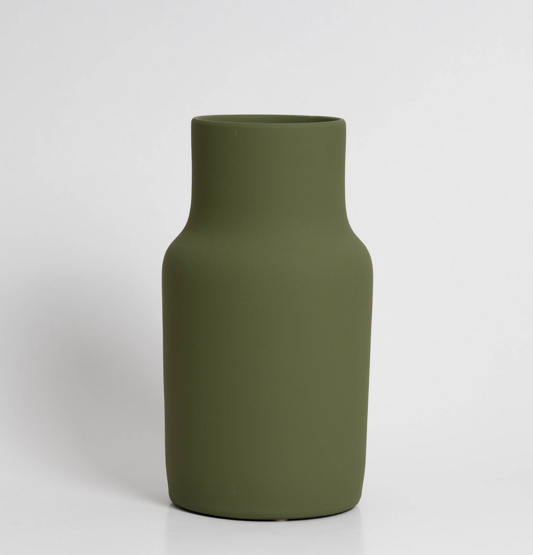 Vase Blanc 01 in olive Grün ø 8 x 25 H cm