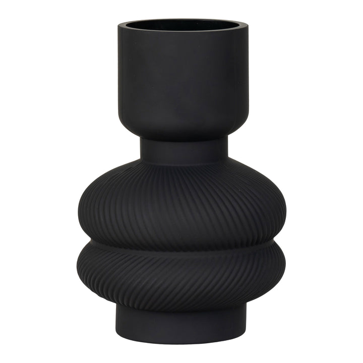 Elegante Blumenvase in schwarz