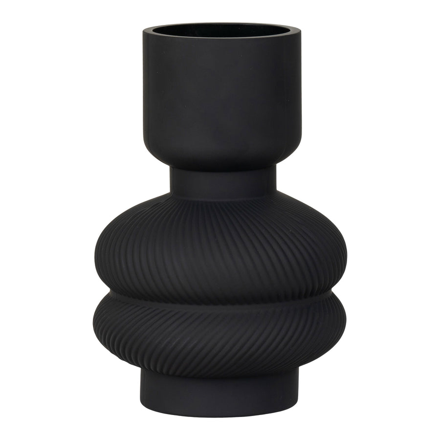 Elegante Blumenvase in schwarz
