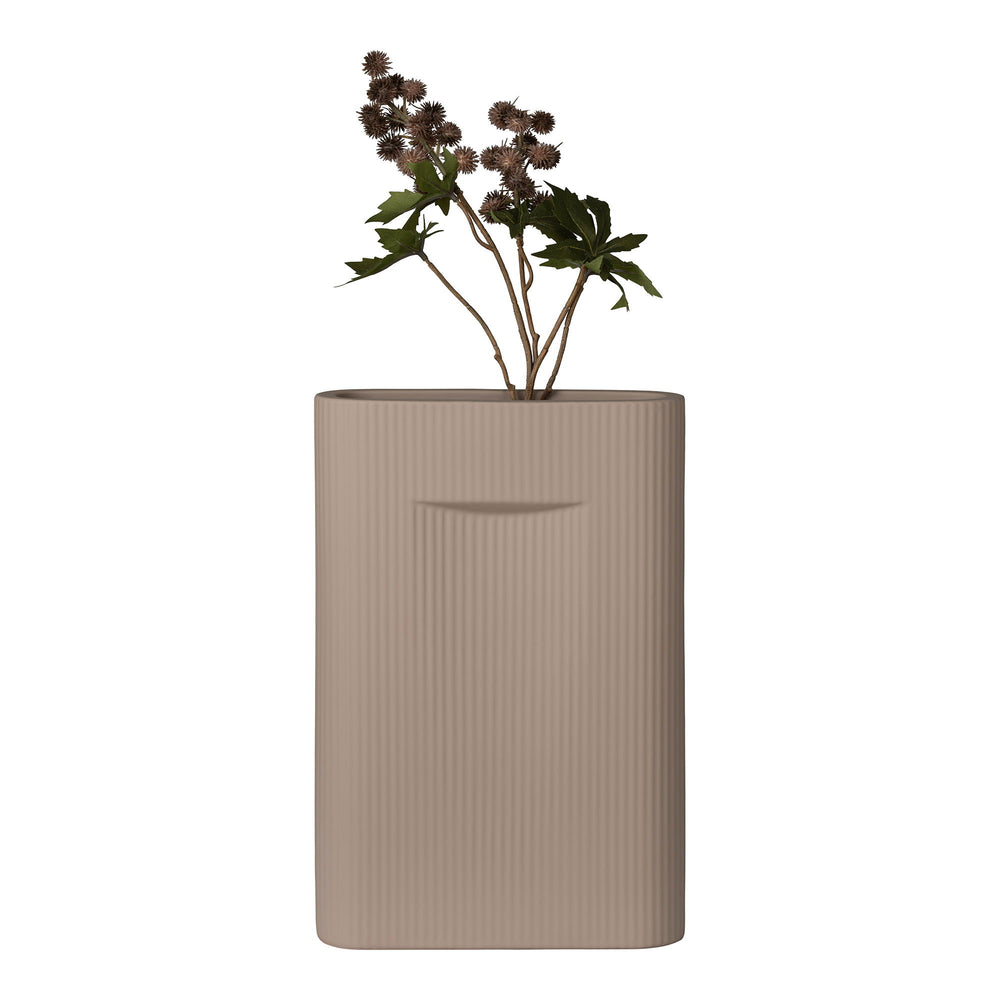 Blumenvase Keramik Bear in Braun mit Trockenblumen – modernes Wohnaccessoire von Boden Boutique