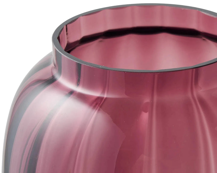 Detailansicht der Glasstruktur der Vase Monty