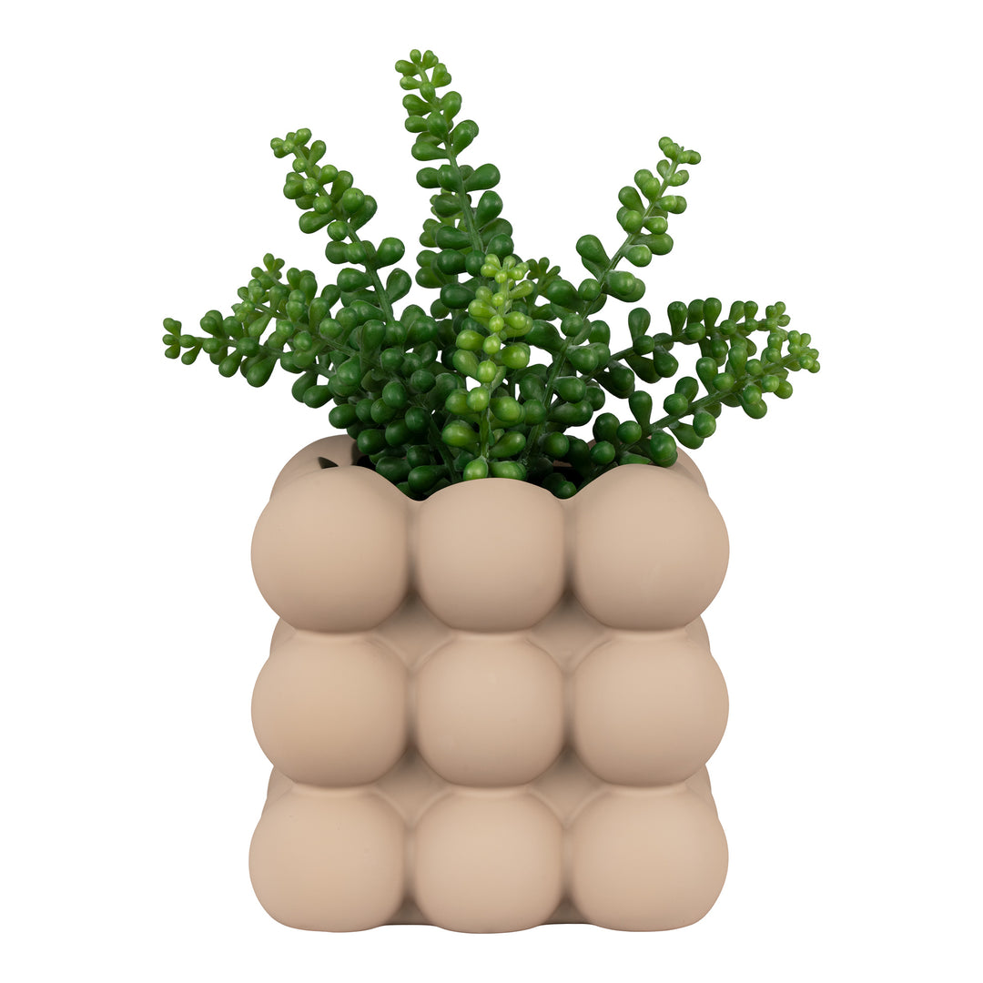 Blumentopf Bubble Beige, 13 cm – Wellen-Design – Boden Boutique