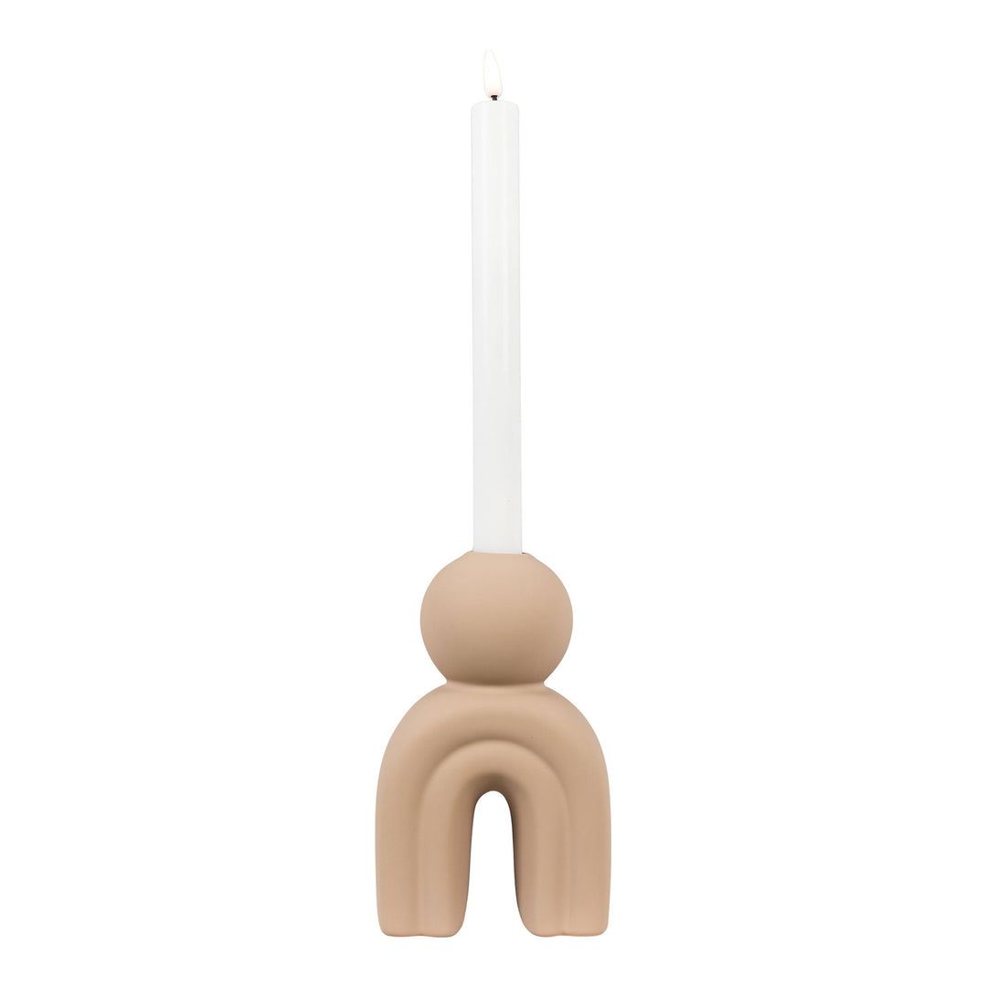 Geschenkset Warmes Licht – Kerzenhalter Holy aus Keramik