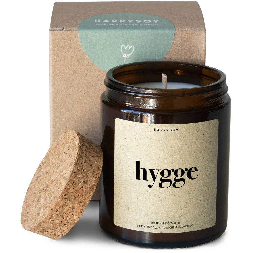 Duftkerze Hygge aus Sojawachs im Glas für gemütliche Atmosphäre zuhause