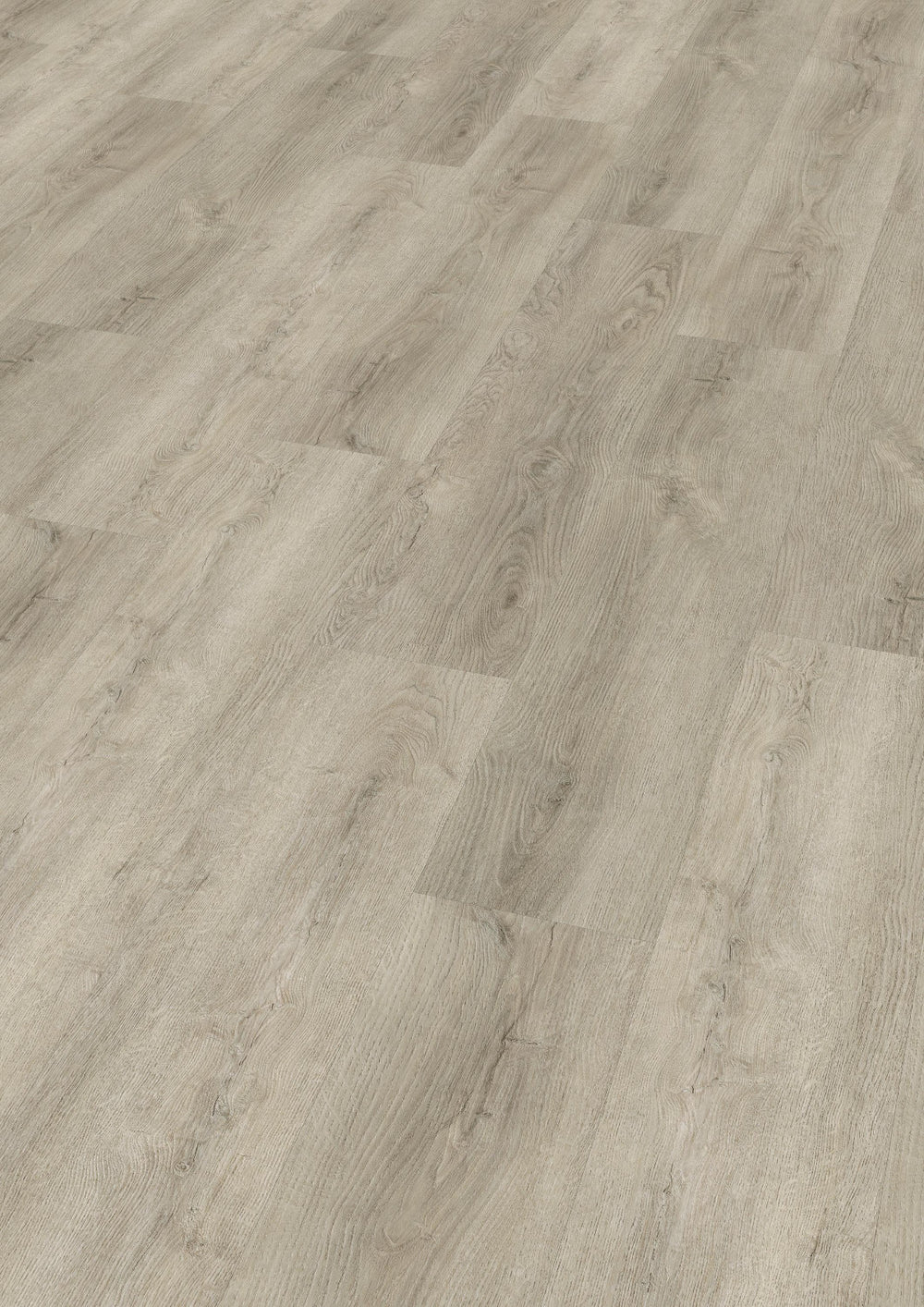Klick-Vinyl Eiche Katharina in heller, natürlicher Holzoptik mit authentischer Maserung – pflegeleichter und strapazierfähiger Vinylboden im Format 1220 x 180 mm, ideal für moderne Wohnräume, Küche und Bad.
