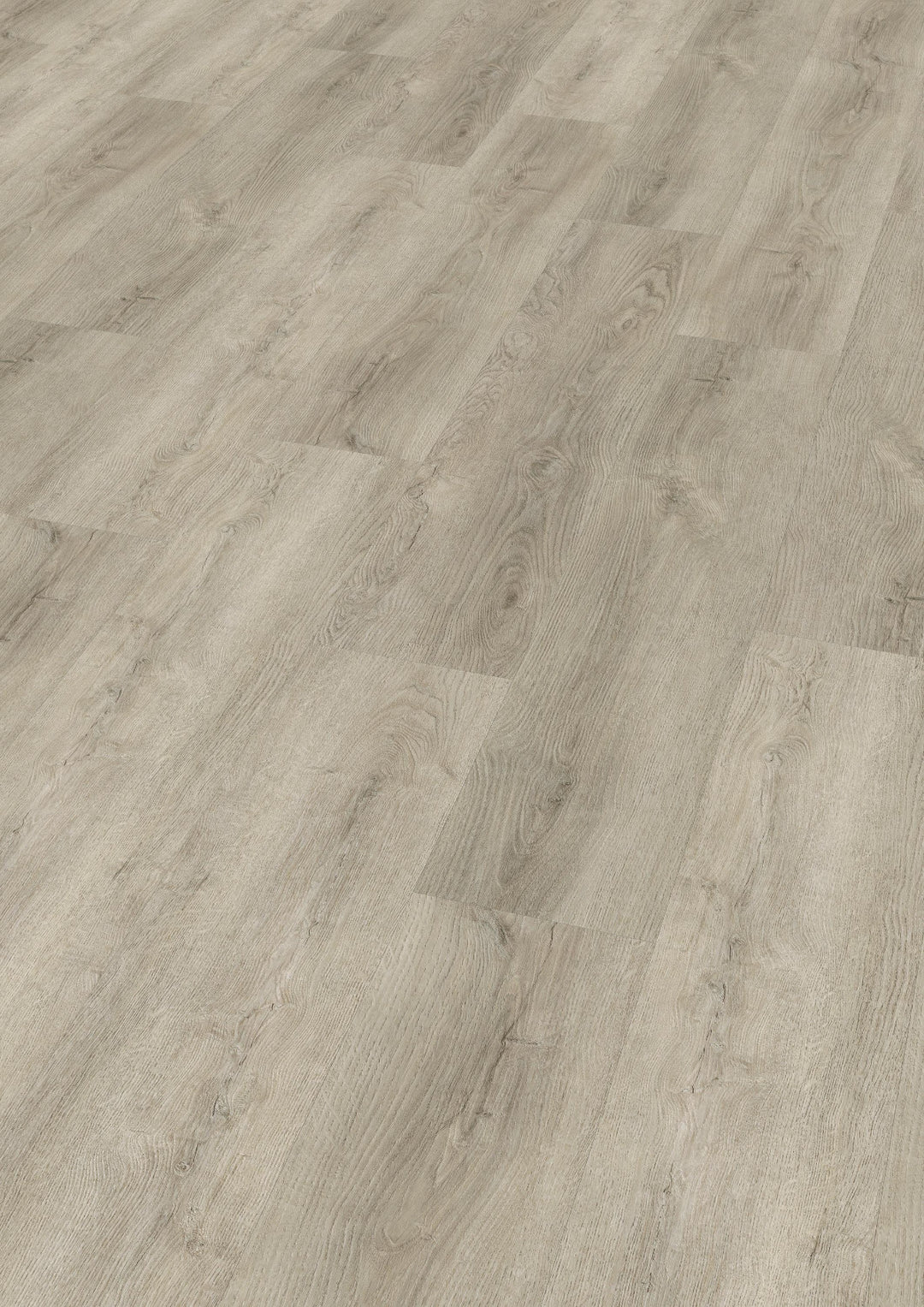 Klick-Vinyl Eiche Katharina in heller, natürlicher Holzoptik mit authentischer Maserung – pflegeleichter und strapazierfähiger Vinylboden im Format 1220 x 180 mm, ideal für moderne Wohnräume, Küche und Bad.