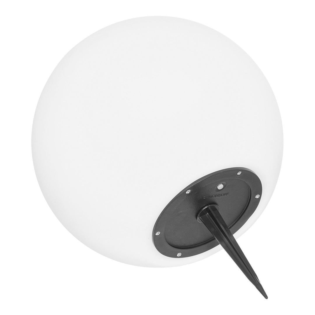 Lifton LED-Lampe in Weiß mit integriertem Solarpanel, Ø25 cm