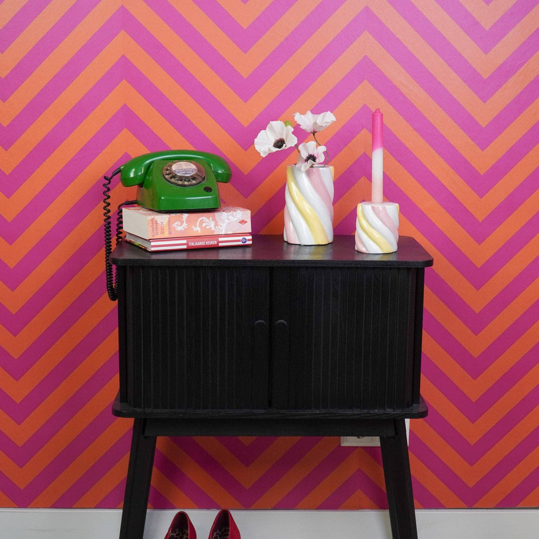 Gedrehter Kerzenhalter Marshmallow als Wohnaccessoire