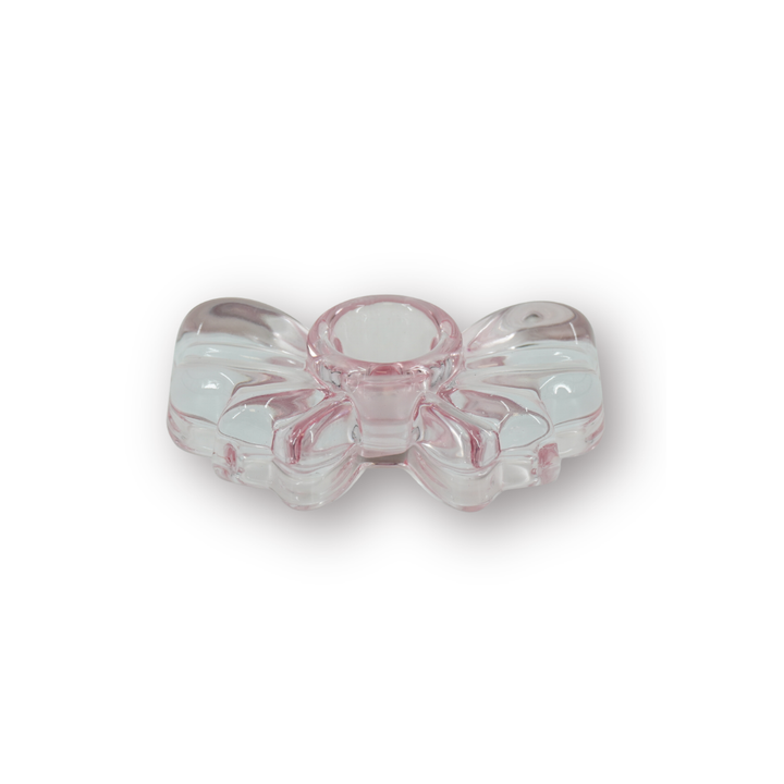 Glas-Kerzenhalter mit geschwungener Schleifenform