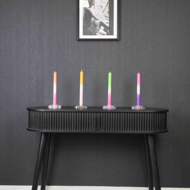 Kerzenhalter Schleife mit Dinnerkerze dekoriert