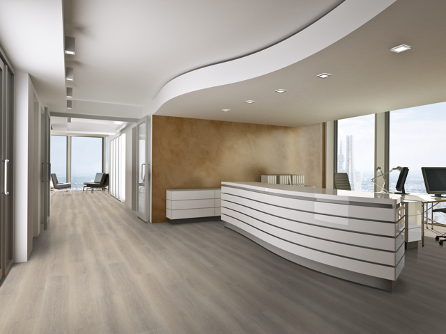 Klebe-Vinyl Eiche Sascha in Büro mit moderner Einrichtung