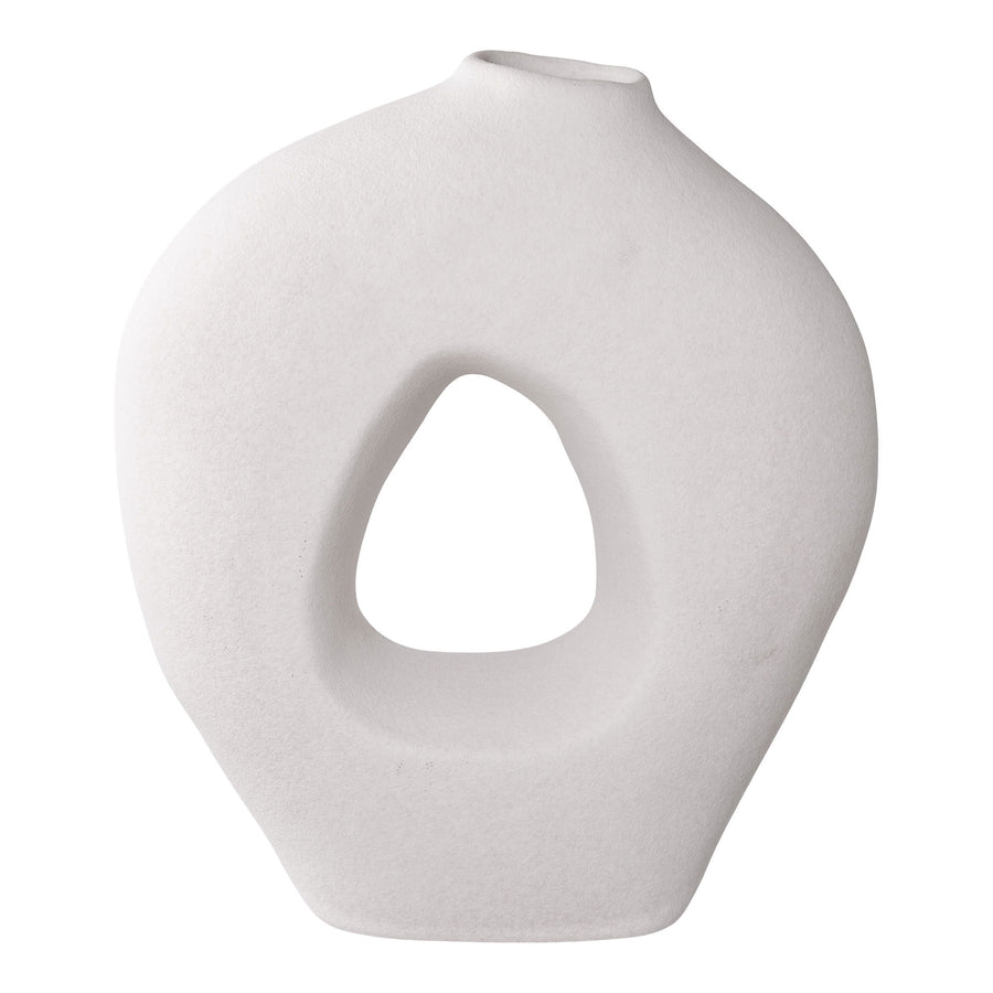 Stilvolle Blumenvase aus Keramik als elegantes Wohnaccessoire.