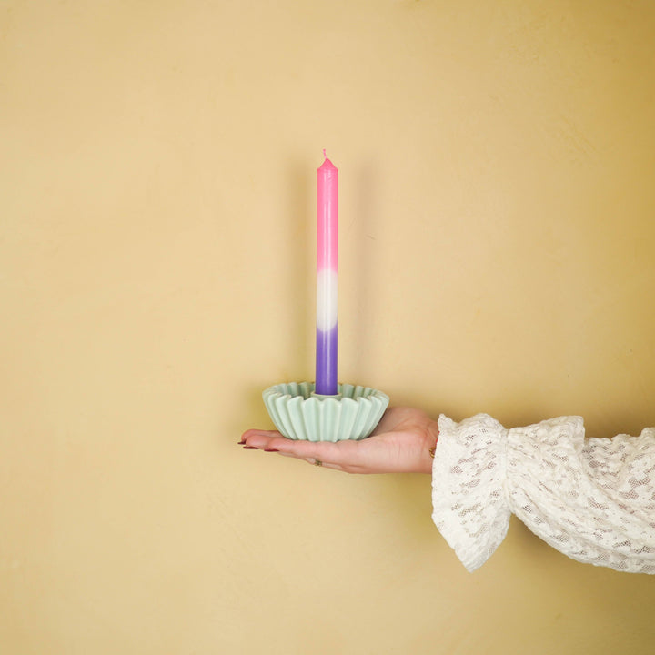 Gefalteter Kerzenhalter in mint 