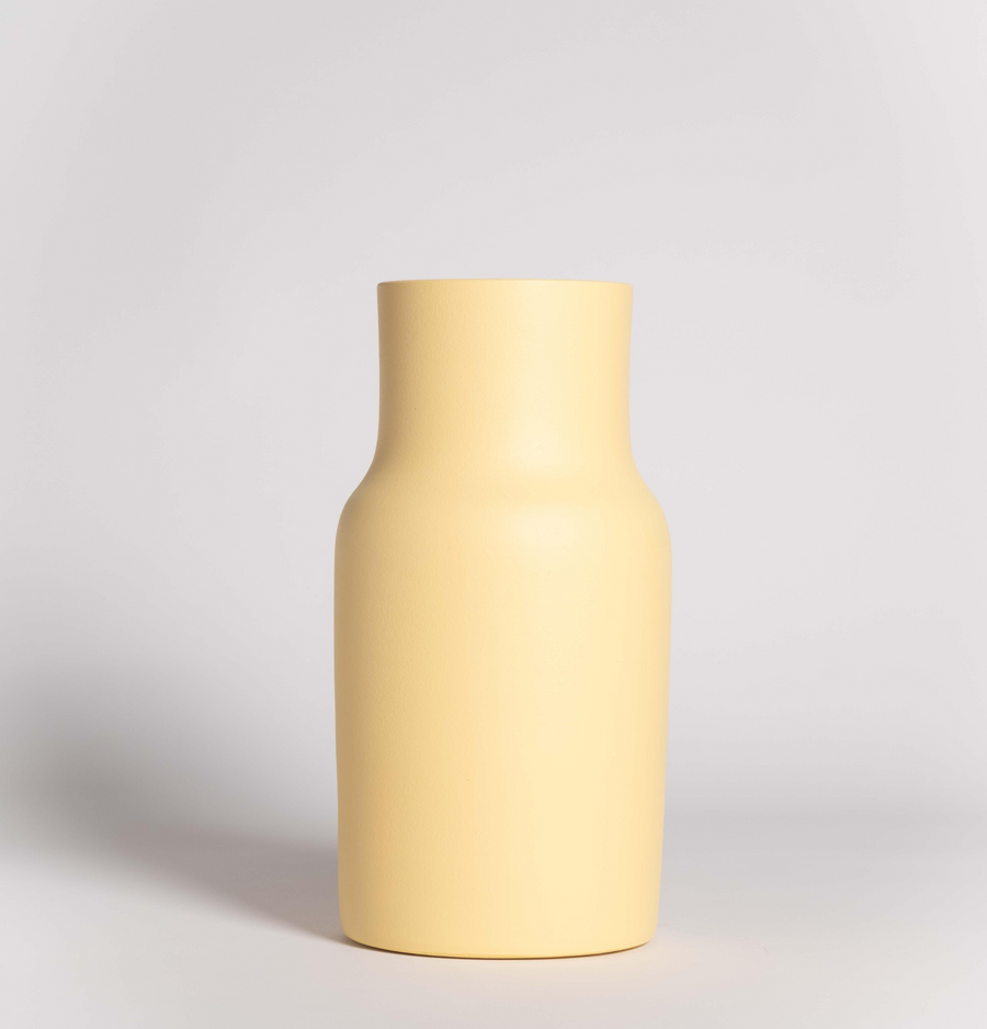 Blanc 01 Light Yellow – Minimalistische Vase in zartem Gelb