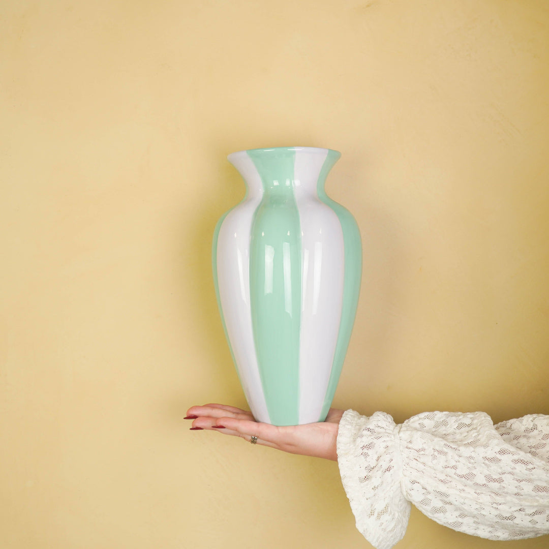 Blumenvase Keramik Flieder Grün 29,5 cm