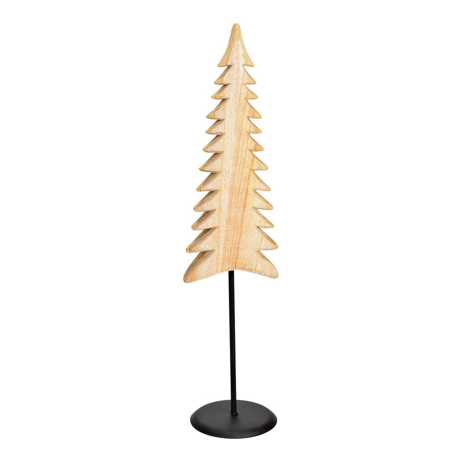 Aufsteller Tannenbaum aus Holz und Metall – Weihnachtsdeko